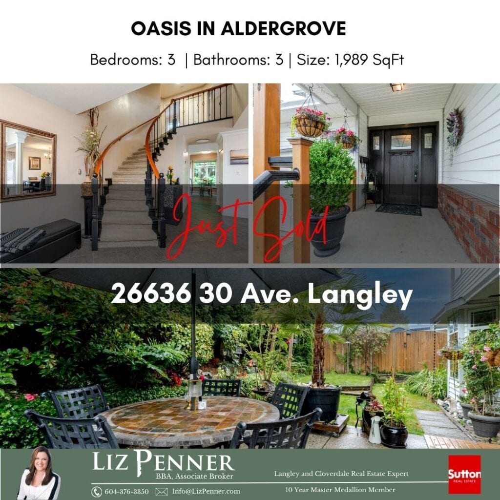Just SOLD, Aldergrove detached house